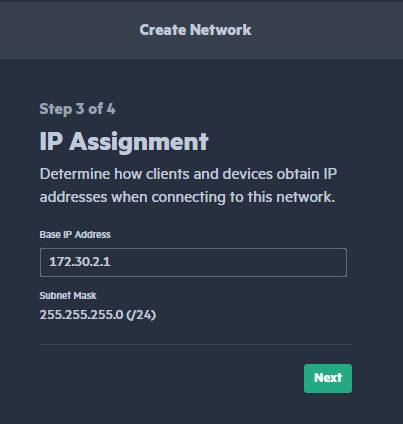 Khai báo dải IP cấp phát cho kết nối VPN từ xa trên Aruba Portal