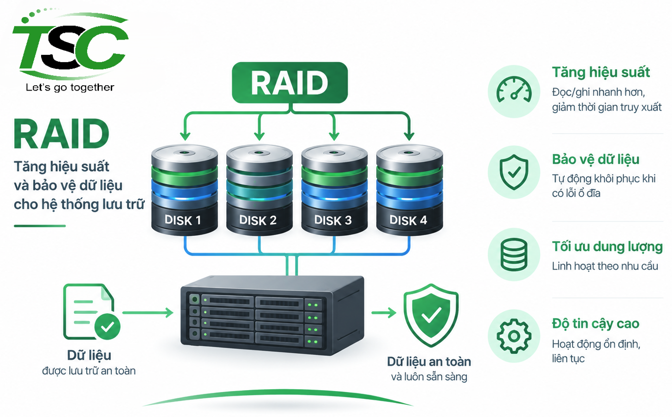 Công Nghệ RAID Là Gì? Giải Pháp Tối Ưu Lưu Trữ Và An Toàn Dữ Liệu Doanh Nghiệp
