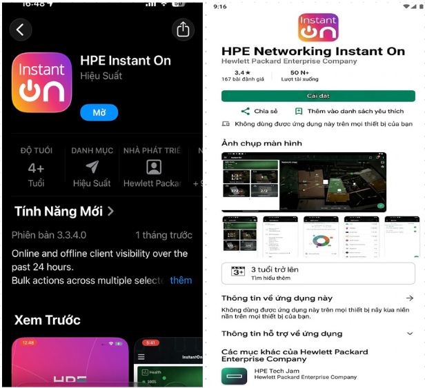 HPE Instant On App
