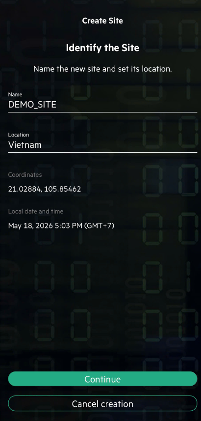 Cấu hình tên và location trên mobile
