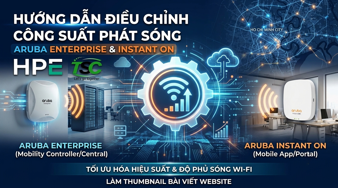 Hướng Dẫn Điều Chỉnh Công Suất Phát Sóng Aruba Enterprise & Instant On