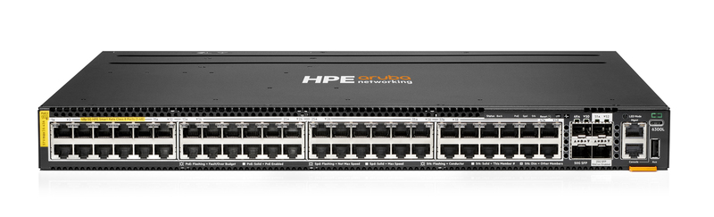 Switch HPE Aruba Networking 6300L 48p SR 1G/2.5G/5G Class 8 PoE 2p 50G 2p 25G L2 (S0X44A)