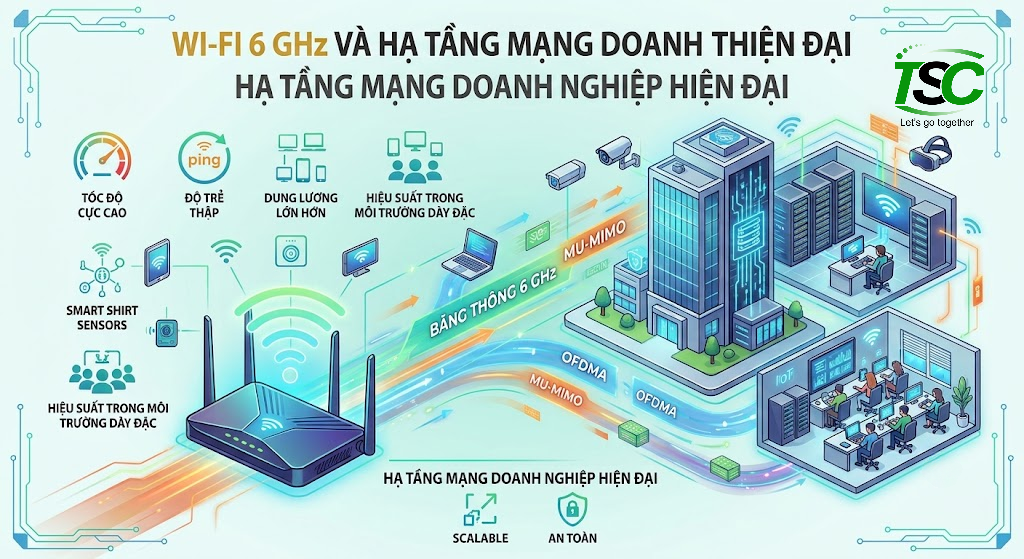 WI-FI 6 GHZ VÀ BƯỚC TIẾN MỚI CỦA HẠ TẦNG MẠNG DOANH NGHIỆP